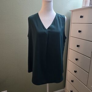 Bestbee Women's Forest Green V-Neck Blouse